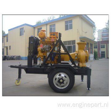 Diesel Engine Water Pump Set With Wheels Trailer